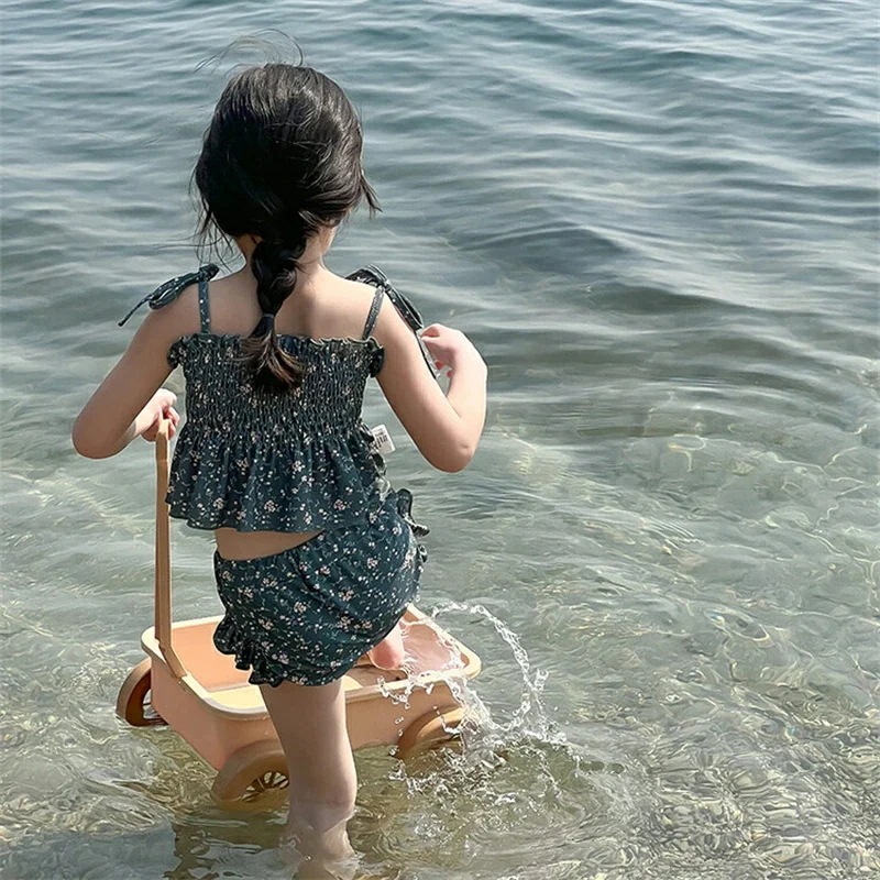 女の子水着 セパレート 水着 ビキニ 花柄 ベビー水着 キッズ水着 可愛い 女の子 水着 みずぎ キッズ 水着 女児水着 スクール水着 みずぎ ストレッチ 女児 ガールズ 水着 小学生 幼稚園 保