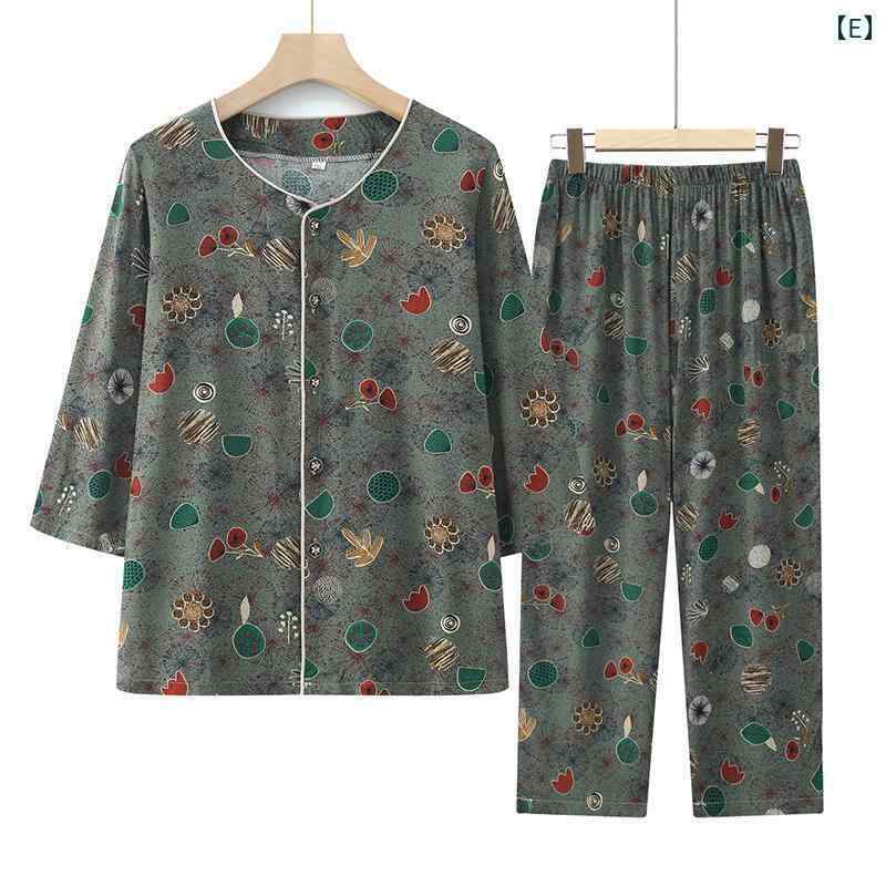 ルームウェア 部屋着 レディース 長袖 婦人 ミセス 高齢者 パジャマ 夏 綿 スリーブ スーツ カジュアル 2点 セット レッド イエロー ブルー ルームウェア 部屋着 レディース 長袖 婦人 ミセス 高齢者 パジャマ 夏 綿 スリーブ スーツ カジュアル 2点 セット レッド イエロー ブルー