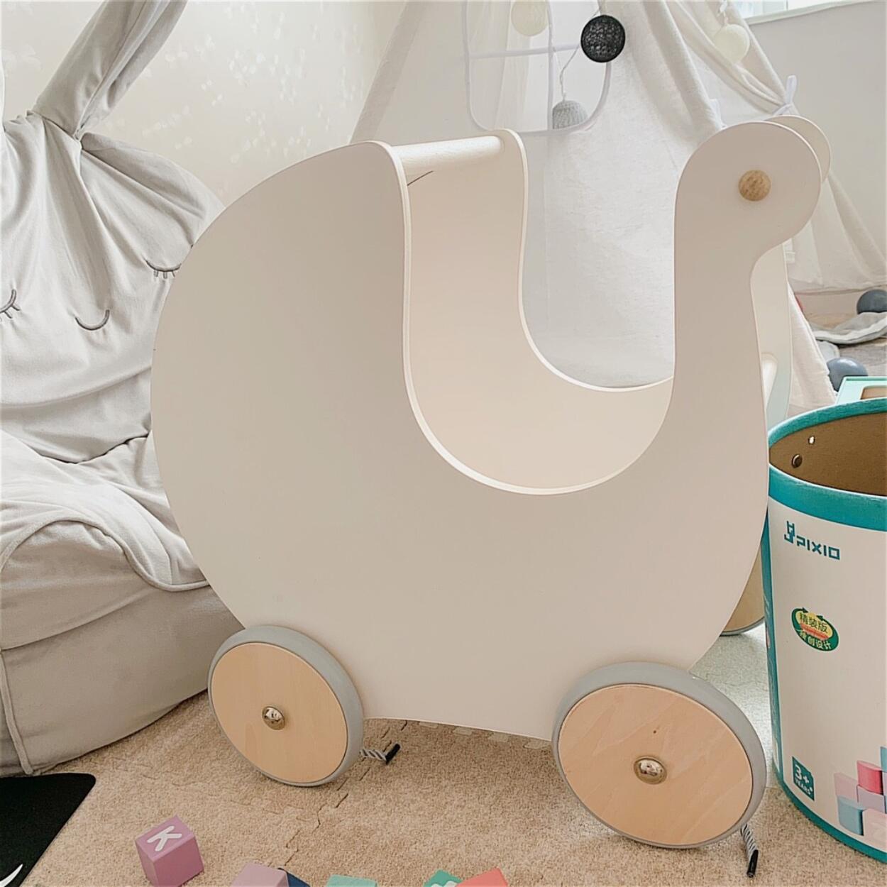 手押し車 赤ちゃん カタカタ 木製 ベビーウォーカー ベビー 手押し車 おしゃれ 幼児 おもちゃ つかまり立ち 押し車 知育玩具 木のおもちゃ 月形 おもちゃ入れ 玩具 男の子 女の子 誕生日 出産祝
