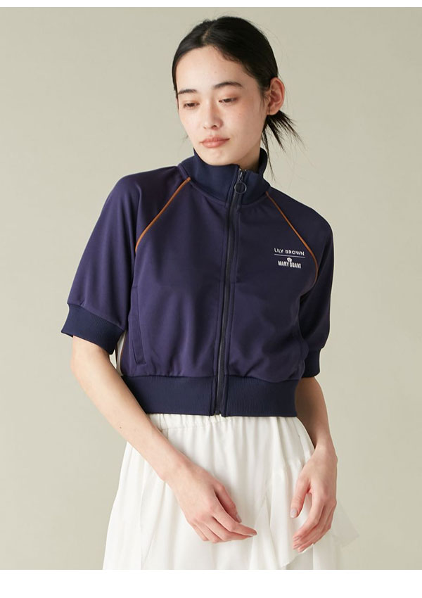 【即納】 リリーブラウン LILY BROWN アウター 25夏 ハーフスリーブトラックジャケット マリクワ コラボ lwcj254011 【即納】 リリーブラウン LILY BROWN アウター 25夏 ハーフスリーブトラックジャケット マリクワ コラボ lwcj254011