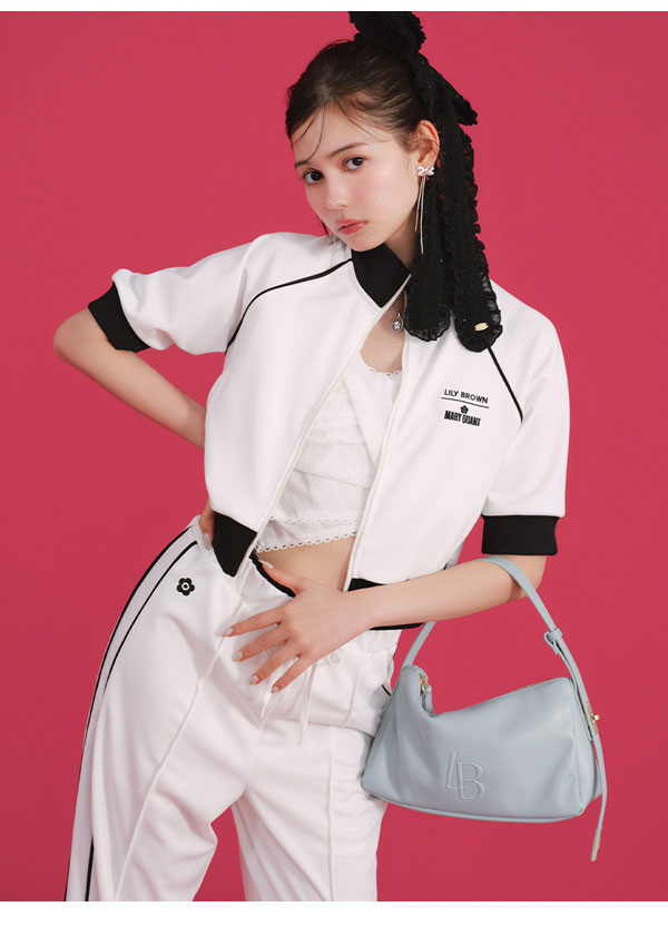 【即納】 リリーブラウン LILY BROWN アウター 25夏 ハーフスリーブトラックジャケット マリクワ コラボ lwcj254011 【即納】 リリーブラウン LILY BROWN アウター 25夏 ハーフスリーブトラックジャケット マリクワ コラボ lwcj254011