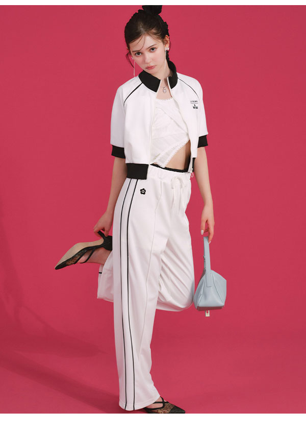 【即納】 リリーブラウン LILY BROWN アウター 25夏 ハーフスリーブトラックジャケット マリクワ コラボ lwcj254011 【即納】 リリーブラウン LILY BROWN アウター 25夏 ハーフスリーブトラックジャケット マリクワ コラボ lwcj254011