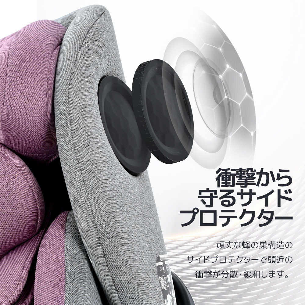 【サポートレッグタイプ】チャイルドシート 新生児 ISOFIX 0歳12歳 360度回転式 40150cm ジュニアシート 調節可能 洗える キャノピー付き ベビーシート ドリンクホルダー付き 出
