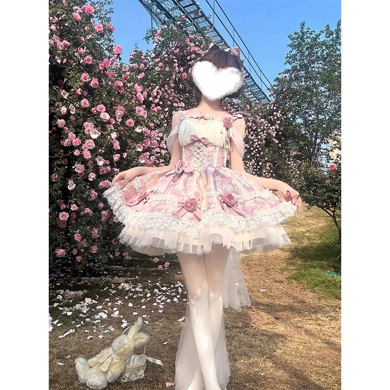 ガールズロリータドレス ロリータ 春ウエストプリンセスドレス 女性用 ガールズロリータドレス ロリータ 春ウエストプリンセスドレス 女性用