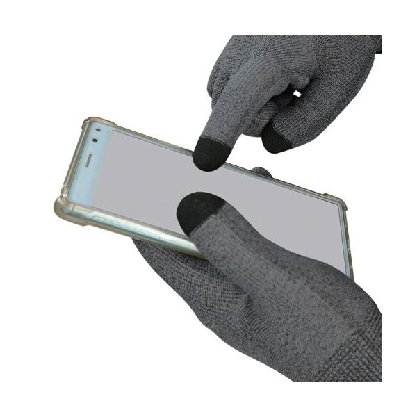 （まとめ） ケイワークmonotek サーモフィット手袋 グレー Lサイズ TF-01-L 1双 [x10セット]