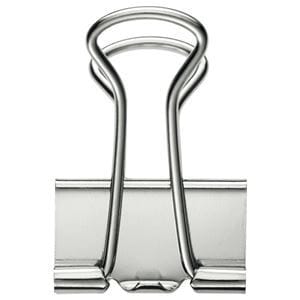 （まとめ） TANOSEE ダブルクリップ 小 口幅19mm シルバー 1セット（100個：10個10箱） 10セット
