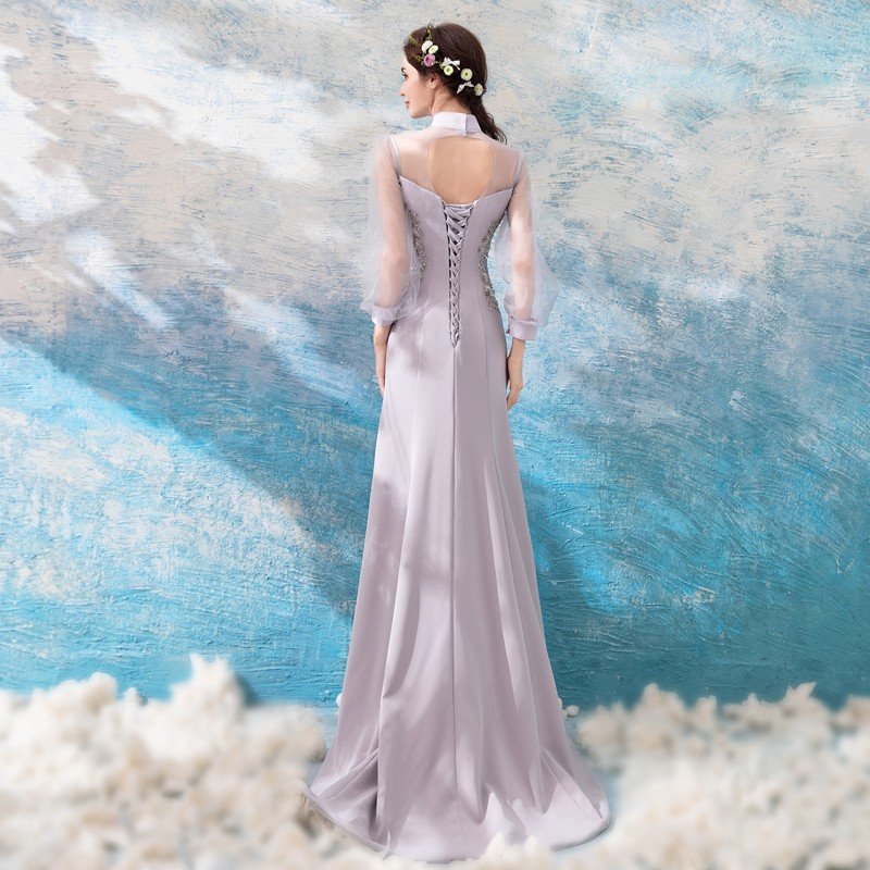 マーメイドドレス カラードレス 演奏会 安い ロングドレス 結婚式 カクテルドレス 二次会 イブニングドレス 花嫁 袖あり パーティードレス 発表会 大きい サイズ