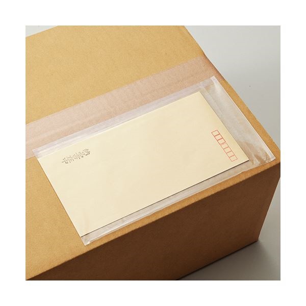 （まとめ）TANOSEE デリバリーパック 透明 長3 100枚入x5パック[x3セット]