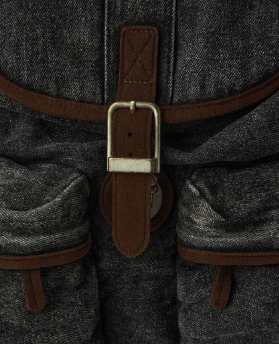 [AEAE]OUT POCKET DENIM BACKPACK 【BLACK】（アウトポケット MUSINSA公式 | AEAE OUT POCKET DENIM BACKPACK [BLACK]