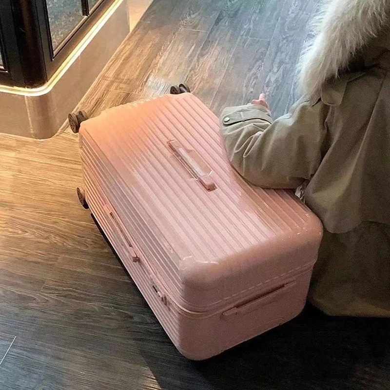 2024 スーツケース 超大容量 荷物 ユニバーサル ホイールネット レッド 女性 スーツケース 厚め キャリーケース キャリーバッグ