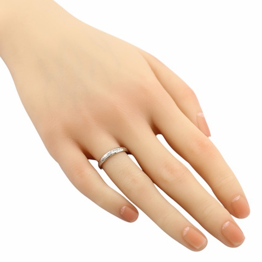 ティファニー ノーツ アイラブユー リング 指輪 7.5号 Pt950プラチナ TIFFANY&Co. 中古 美品 ティファニー ノーツ アイラブユー リング 指輪 7.5号 Pt950プラチナ TIFFANY&Co. 中古 美品