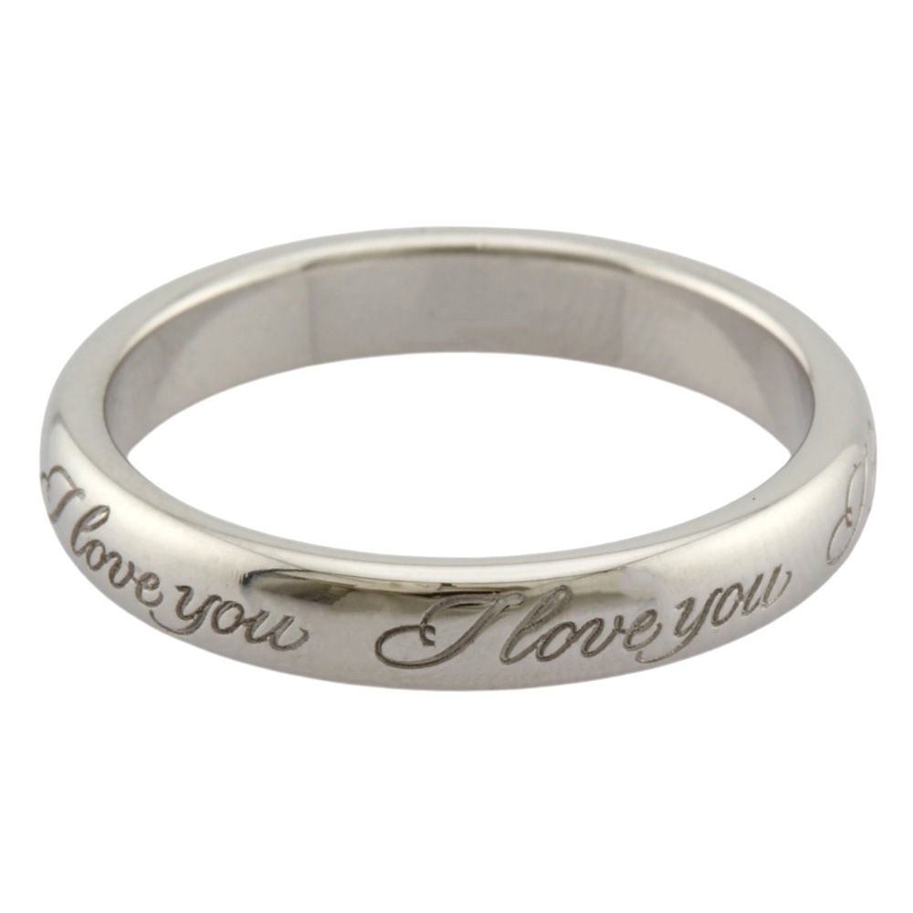 ティファニー ノーツ アイラブユー リング 指輪 7.5号 Pt950プラチナ TIFFANY&Co. 中古 美品 ティファニー ノーツ アイラブユー リング 指輪 7.5号 Pt950プラチナ TIFFANY&Co. 中古 美品