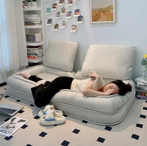 寝室二人ベッド折りたたみシングルバルコニー小さなソファー:W 寝室二人ベッド折りたたみシングルバルコニー小さなソファー:W