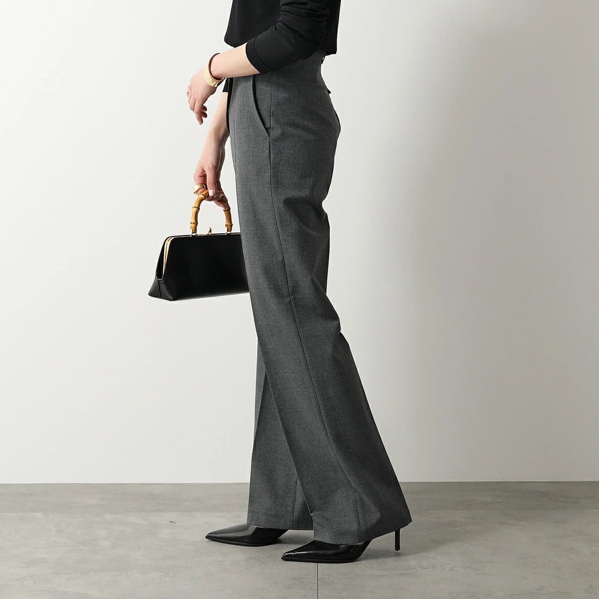 Semicouture セミクチュール スラックスパンツ DAMIENNE Y4SI16 レディース センタープレス ストレート ストレッチ Y49-0 Semicouture セミクチュール スラックスパンツ DAMIENNE Y4SI16 レディース センタープレス ストレート ストレッチ Y49-0