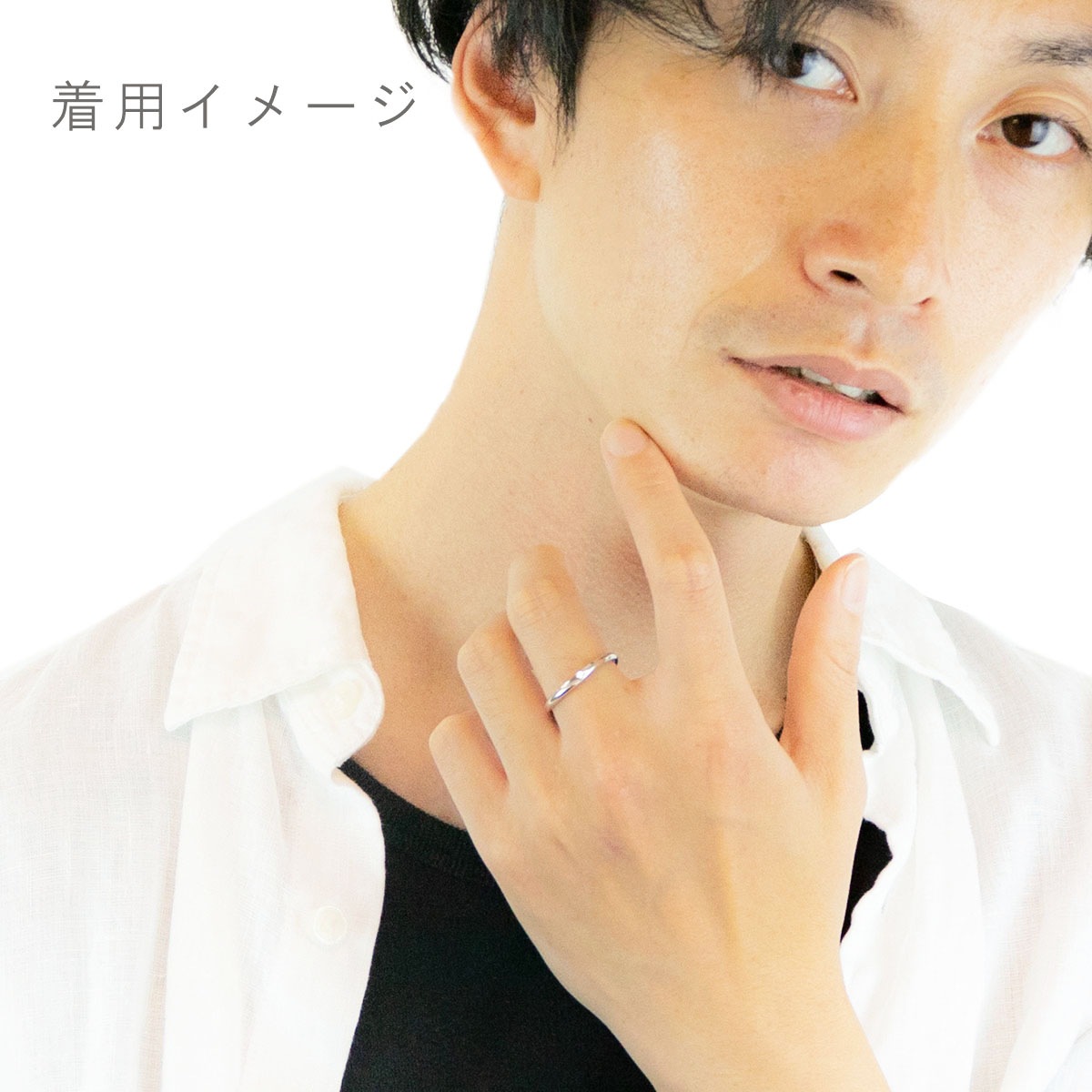 リング メンズ シルバー925 ブルーダイヤ 銀製品 細め V曲線 リング メンズ シルバー925 ブルーダイヤ 銀製品 細め V曲線