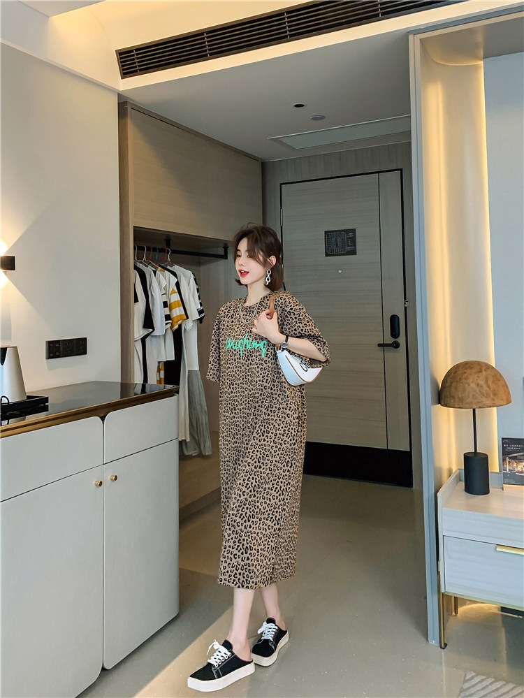 ワンピース ロング ロング丈 9分丈 アンクル丈 袖あり 5分袖 五分袖 Vネック Uネック 襟なし