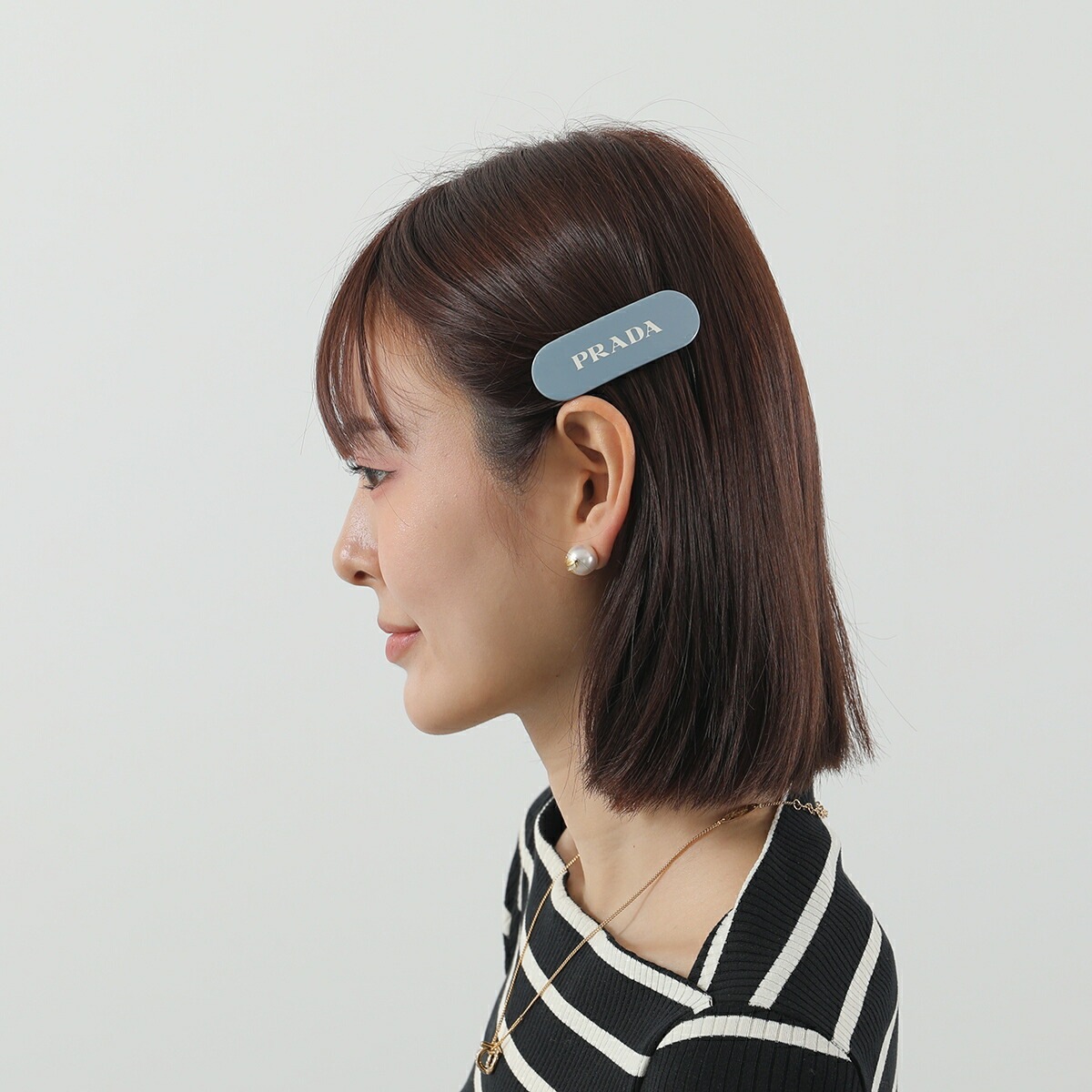 PRADA プラダ バレッタ 1IF108 2CLP レディース ヘアクリップ 髪留め プラスチック ロゴ ヘアアクセサリー F0076/CELESTE PRADA プラダ バレッタ 1IF108 2CLP レディース ヘアクリップ 髪留め プラスチック ロゴ ヘアアクセサリー F0076/CELESTE