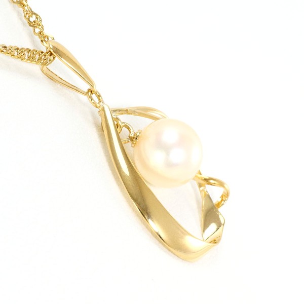 K18 18金 YG ネックレス パール(真珠)総重量約3.0g ジュエリー 中古 K18 18金 YG ネックレス パール(真珠)総重量約3.0g ジュエリー 中古