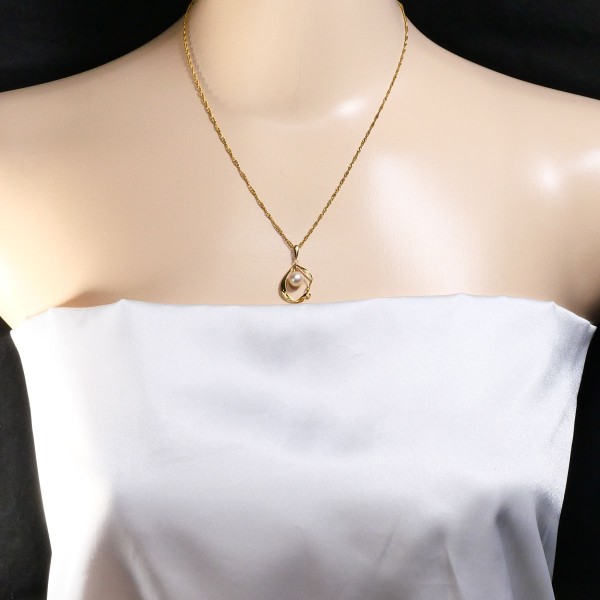 K18 18金 YG ネックレス パール(真珠)総重量約3.0g ジュエリー 中古 K18 18金 YG ネックレス パール(真珠)総重量約3.0g ジュエリー 中古