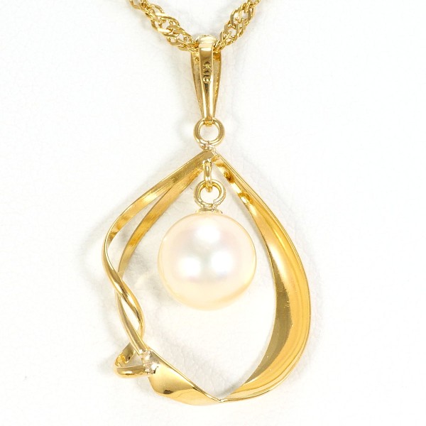 K18 18金 YG ネックレス パール(真珠)総重量約3.0g ジュエリー 中古 K18 18金 YG ネックレス パール(真珠)総重量約3.0g ジュエリー 中古