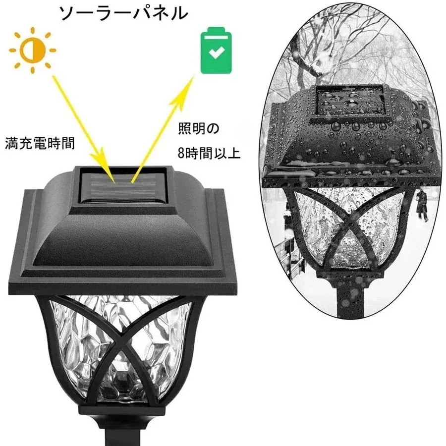 メガ割ソーラーライト センサーライト 和風 埋め込み式 6個セット LED アウトドア 屋外 ガーデンライ600725