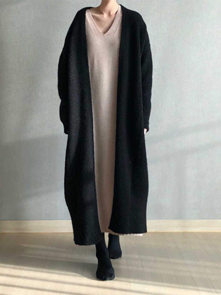 アウター コート 上着 ロング丈 袖あり 長袖 フリーサイズ グレー ブラック 上品 個性的 お洒落 主役級 存在感 無地 春 秋 冬 10代 20代 大人 超ロング丈 レディース 韓国 縦長ライン アウター コート 上着 ロング丈 袖あり 長袖 フリーサイズ グレー ブラック 上品 個性的 お洒落 主役級 存在感 無地 春 秋 冬 10代 20代 大人 超ロング丈 レディース 韓国 縦長ライン