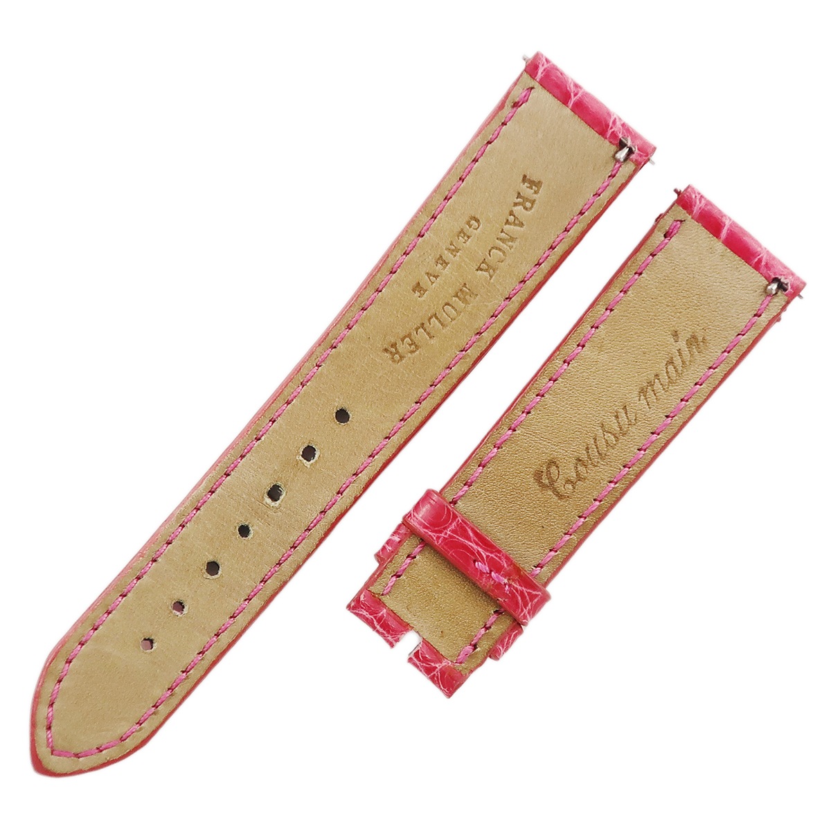 レディース 純正 クロコ 替え ベルト 18mm ピンク レディース 純正 クロコ 替え ベルト 18mm ピンク 3年保証