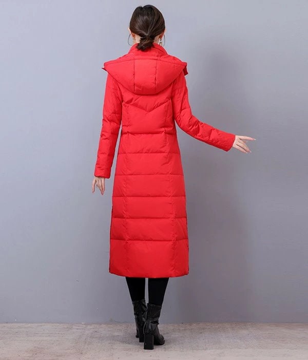 【送料無料】ダウンコート レディース ベンチコート ロング 軽い着心地あったか 秋冬 コート 防寒対策 大きいサイズ 小さいサイズ ブラック ホワイト オレンジ Qoo10] ダウンコート ベンチコート レディース