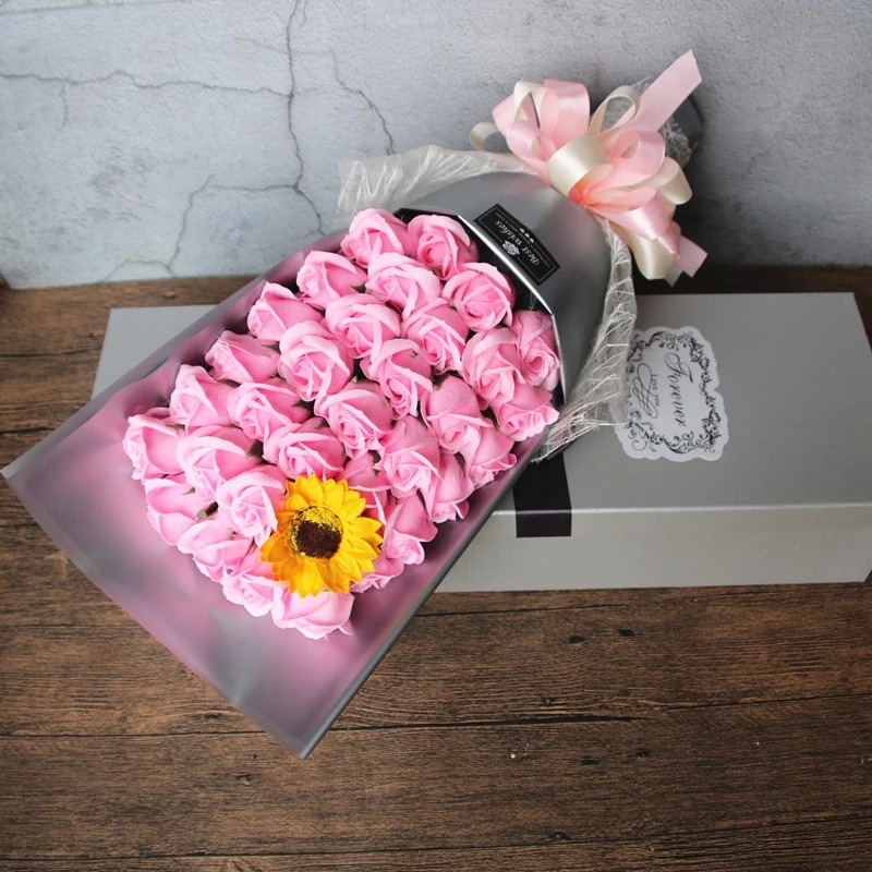 33バラ石鹸フラワーギフトボックスブーケバレンタインデー母の日妻と教師のアクティビティギフト 33バラ石鹸フラワーギフトボックスブーケバレンタインデー母の日妻と教師のアクティビティギフト