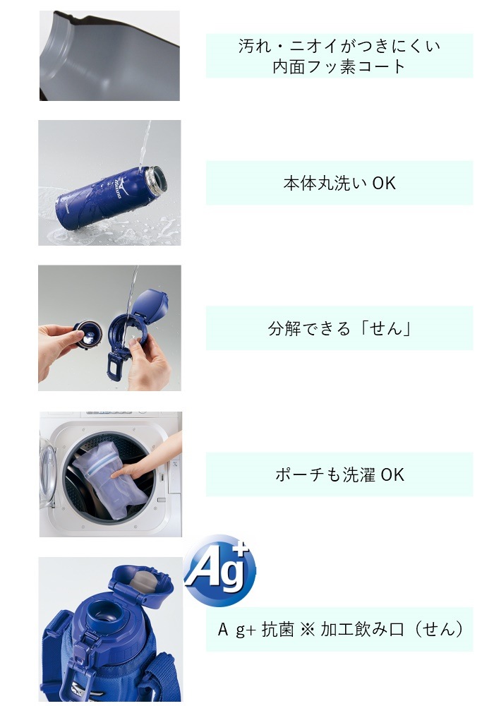 象印 水筒 子供 おしゃれ SD-FX15-AA ブルー 1.5L 保冷専用 スポーツ 運動会 サッカー 部/プレゼント 女性 男性
