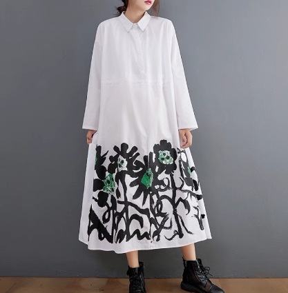 レディース ワンピース プルオーバー シャツワンピ ロング 長袖 襟付き ポロカラー フェミニン 大人可愛い カジュアル おしゃれ かっこいい レトロ ラフ ガーリー ルーズ 個性的 存在感 レディース ワンピース プルオーバー シャツワンピ ロング 長袖 襟付き ポロカラー フェミニン 大人可愛い カジュアル おしゃれ かっこいい レトロ ラフ ガーリー ルーズ 個性的 存在感