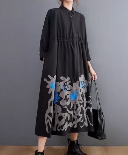 レディース ワンピース プルオーバー シャツワンピ ロング 長袖 襟付き ポロカラー フェミニン 大人可愛い カジュアル おしゃれ かっこいい レトロ ラフ ガーリー ルーズ 個性的 存在感 レディース ワンピース プルオーバー シャツワンピ ロング 長袖 襟付き ポロカラー フェミニン 大人可愛い カジュアル おしゃれ かっこいい レトロ ラフ ガーリー ルーズ 個性的 存在感