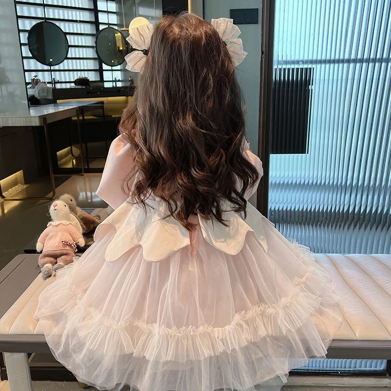 女の子の秋ワンピース洋風モダンロリータプリンセススカート子供の春と秋の赤ちゃんスカート