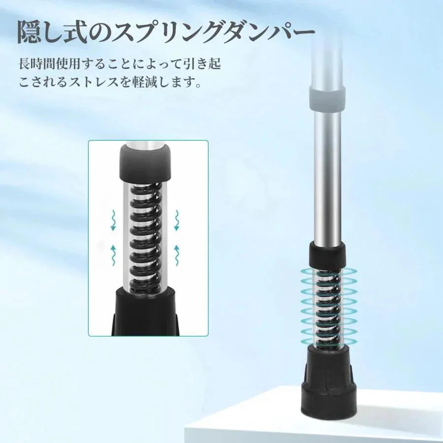 【20点セット】【急速出荷】松葉杖 F型 2本セット 折りたたみ 杖 衝撃吸収杖 スプリングダンパー 110-0cm身長にな震杖 伸縮式1