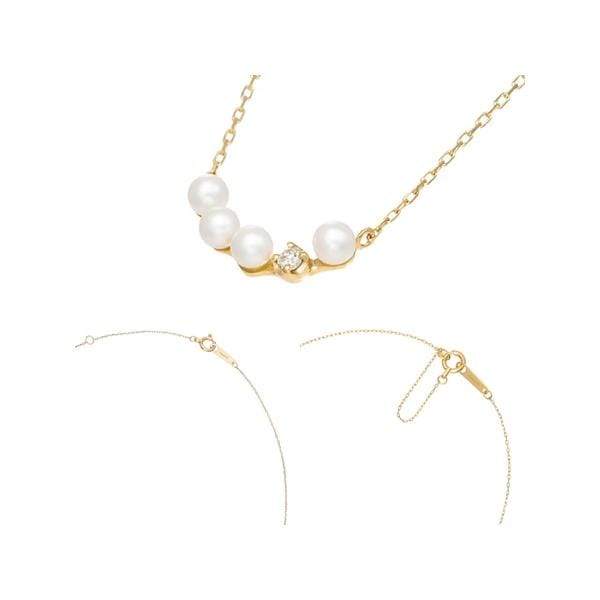 カナル 4℃ Canal 4℃ ネックレス 【パールコレクション】 K10 イエローゴールドネックレス 淡水パール ダイヤモンド カナル 4℃ Canal 4℃ ネックレス 【パールコレクション】 K10 イエローゴールドネックレス 淡水パール ダイヤモンド