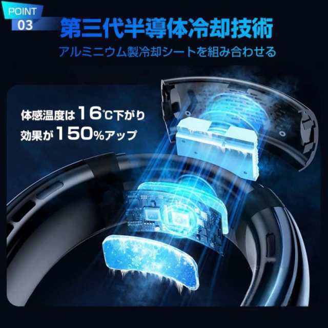 新登場 首掛け扇風機 ネッククーラー 背中送風 羽なし 扇風機 最強 冷却プレート ネックファン 半導体冷却 3段調節 1秒で冷やす 静音 軽量 暑さ対策グッズ233
