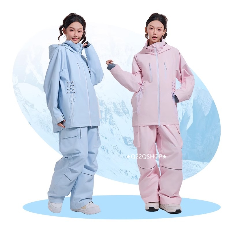 スノボウェア 2024 2025 上下セット メンズ レディース アウター ジャケット パンツ ズボン ヒョウ柄 ウィンタースポーツ スノーボードウェア スキーウェア スノーウェア 防水防寒 韓国風