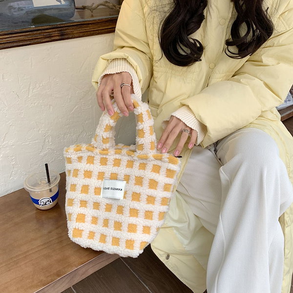 Qoo10] ミニバッグ ボア ふわふわ もこもこ ミ