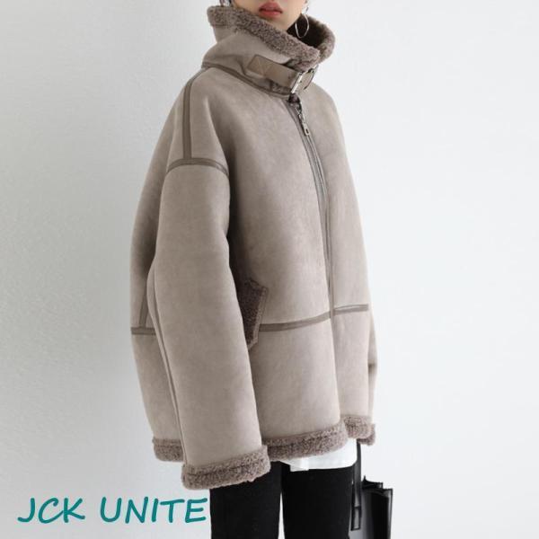 フライトジャケット レディース ボア コート フェイクムートン 裏起毛 カジュアル アウター ジャケット 秋冬 裏ボア スウェード スエード トレンド