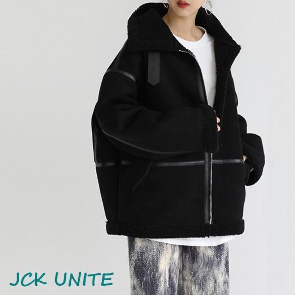 フライトジャケット レディース ボア コート フェイクムートン 裏起毛 カジュアル アウター ジャケット 秋冬 裏ボア スウェード スエード トレンド