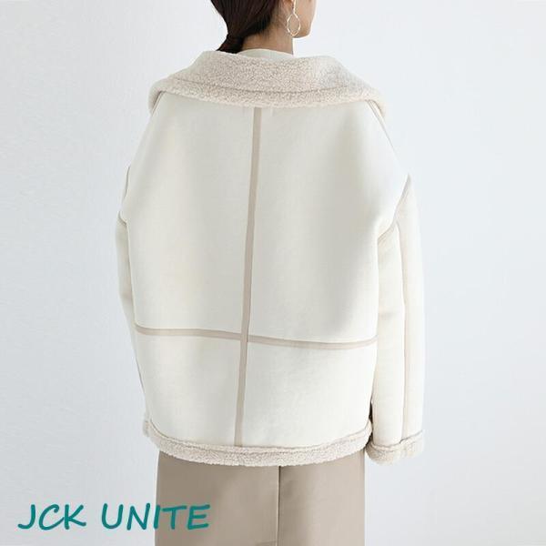 フライトジャケット レディース ボア コート フェイクムートン 裏起毛 カジュアル アウター ジャケット 秋冬 裏ボア スウェード スエード トレンド