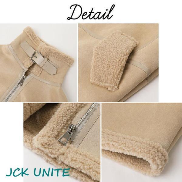 フライトジャケット レディース ボア コート フェイクムートン 裏起毛 カジュアル アウター ジャケット 秋冬 裏ボア スウェード スエード トレンド