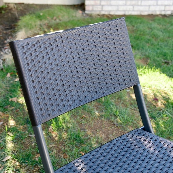 ガーデン テーブル セット コンパクト 3点セット ラタン調