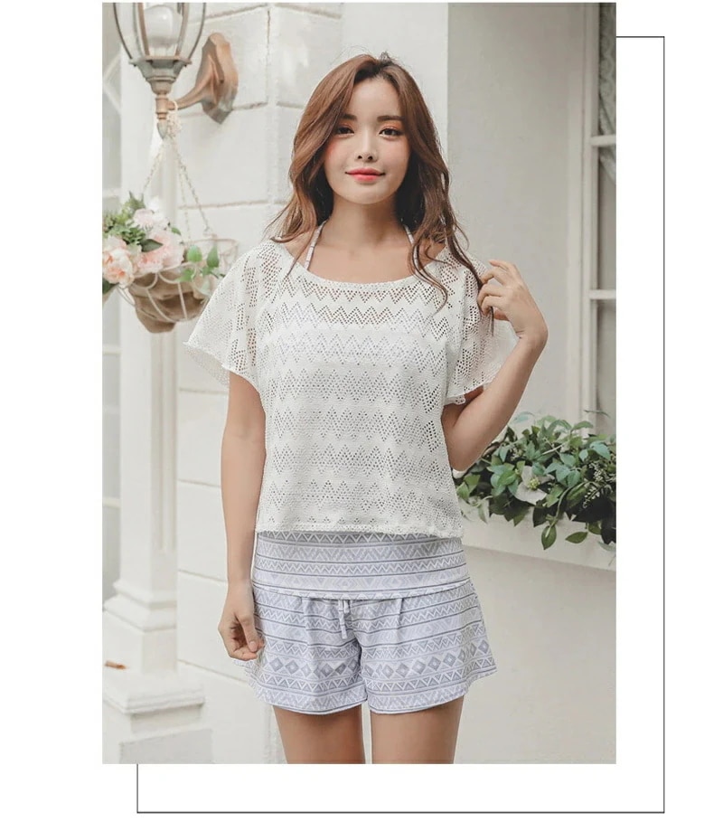 水着 体型カバー タンキニ Tシャツ 半袖 ラッシュガード レディース ショートパンツ セパレート ミセス ママ水着 無地 3点セット 大きいサイズ 露出控え 40代 30代 20代 50代 オトナ女