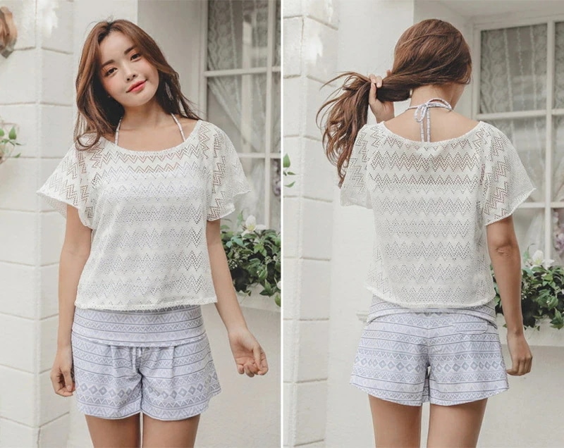 水着 体型カバー タンキニ Tシャツ 半袖 ラッシュガード レディース ショートパンツ セパレート ミセス ママ水着 無地 3点セット 大きいサイズ 露出控え 40代 30代 20代 50代 オトナ女