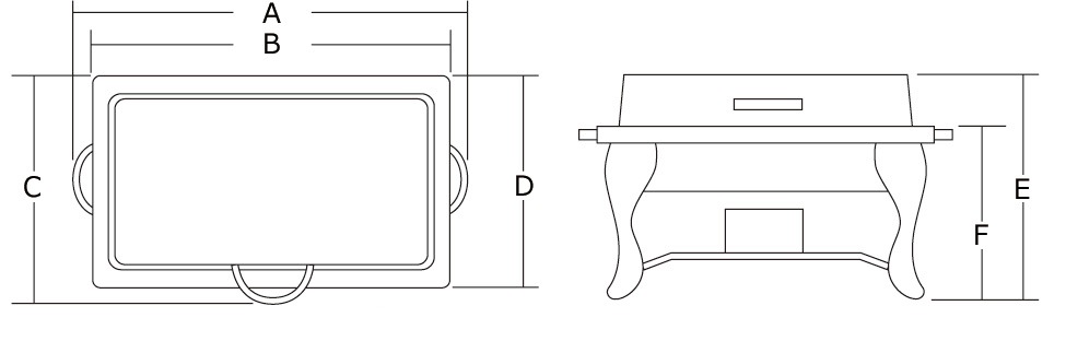 本間製作所 仔犬印 チェーフィングセット SH型 8人用（ホテルパン3/4） 334SH