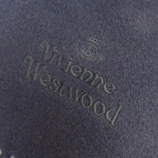 Vivienne Westwood WOOL100% MUFFLER NAVY（P-K402） Vivienne Westwood K402 WOOL100% MUFFLER MADE IN ITALY 完璧な