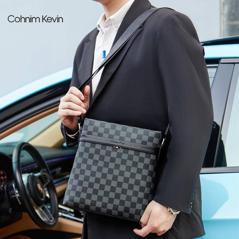 CohnimKevinメンズレザーショルダーメッセンジャーバッグ大容量ブリーフケース CohnimKevinメンズレザーショルダーメッセンジャーバッグ大容量ブリーフケース