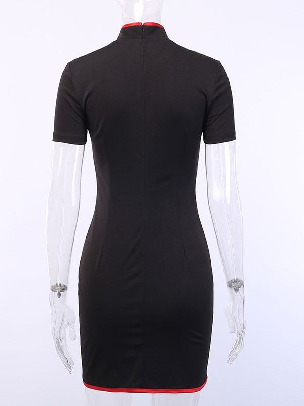 【短納期】中国ロリータOPドレス刺繍チャイナ半袖ロリータワンピースドレス 【短納期】中国ロリータOPドレス刺繍チャイナ半袖ロリータワンピースドレス