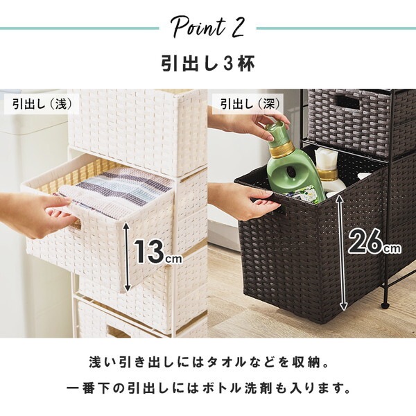 RAN-2420WH ホワイト ランドリーチェスト メーカー直送 RAN-2420WH ホワイト ランドリーチェスト メーカー直送